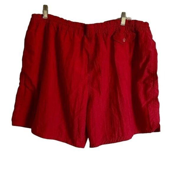Basic Editions Red Swim Trunks Mens Large - Picture 2 of 8